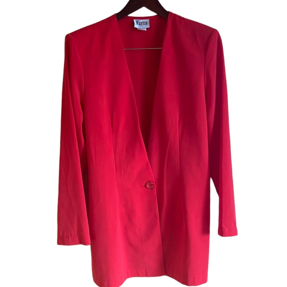 Vintage oversized red blazer